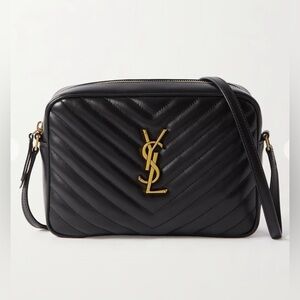 Saint Laurent medium Lou Camera Bag in quilted black leather